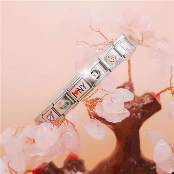 Italian Charm Bracelet Stainless Steel 18 Link Modular Adjustable Jewelry Gift - Picture 6 of 7